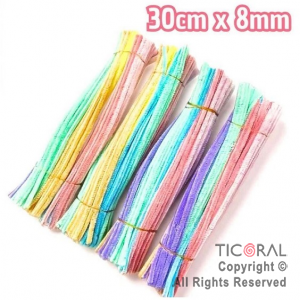 LIMPIA PIPAS MULTICOLOR 30 CM X 100 UNIDADES